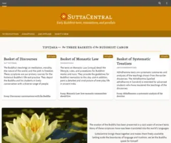 Suttacentral.net(Correspondence of early Buddhist discourses) Screenshot