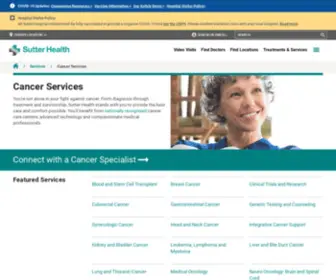 Suttercancer.org(Cancer Services) Screenshot
