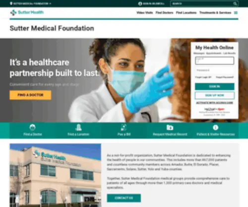 Suttermedicalfoundation.com(Sutter Medical Foundation) Screenshot