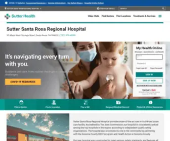 Suttersantarosa.org(Sutter Santa Rosa Regional Hospital) Screenshot