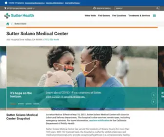 Suttersolano.org(Sutter Solano Medical Center) Screenshot
