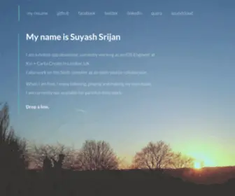 Suyashsrijan.com(Suyash Srijan) Screenshot