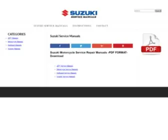 Suzukservicemanuals.com(Suzuki Service Repair Manuals Free) Screenshot