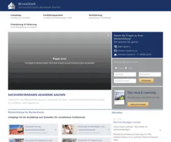 SV-Akademie.de(Sachverständigen Akademie Aachen SV Akademie) Screenshot