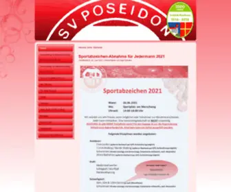 SV-Poseidon.de(SV Poseidon Schloß Neuhaus) Screenshot