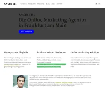 Svaerm.com(Online Marketing Agentur Frankfurt) Screenshot