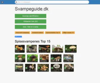 Svampeguide.dk(På finder du information om danske svampe) Screenshot