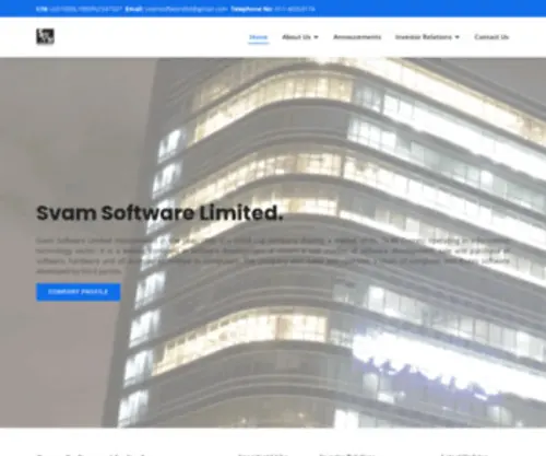 Svamsoftwareltd.in(Svam Software Limited) Screenshot