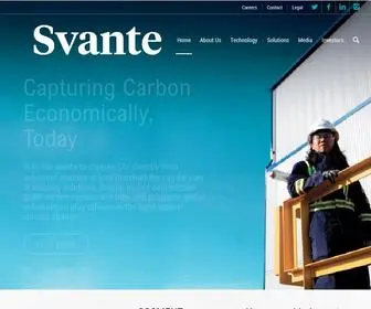 Svanteinc.com(Capturing Carbon) Screenshot