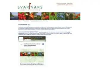 SvarfVars.fi(Luomutukku, luomuvihannekset, luomuruoka, luomu, verkkokauppa, nettikauppa) Screenshot