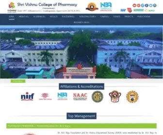 SVCP.edu.in(SHRI VISHNU COLLEGE OF PHARMACY) Screenshot