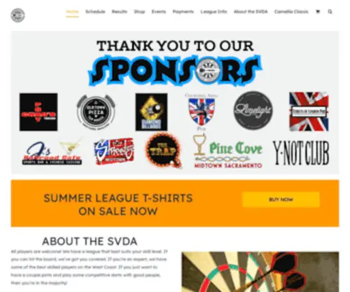 Svda.org(Sacramento Valley Darting Association) Screenshot