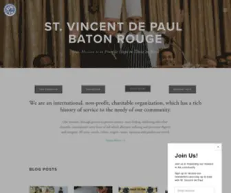 SVDPBR.com(The Society of St. Vincent de Paul Baton Rouge) Screenshot