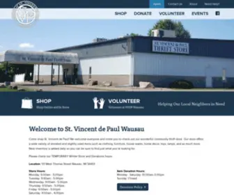 SVDpwausau.org(Society of St) Screenshot