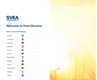 Svea.com(Svea is a financial group with forty years of experience helping companies with their liquidity) Screenshot