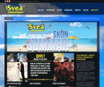Sveafireworks.se(Fyrverkerier, bombtårtor, raketer) Screenshot