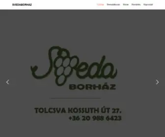 Svedaborhaz.hu(Sveda Borház Tolcsva) Screenshot