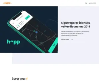 Svef.is(Forsíða) Screenshot