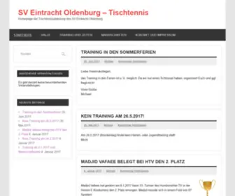 Sveintracht-TT.de(Homepage der Tischtennisabteilung des SV Eintracht Oldenburg) Screenshot