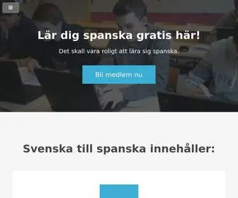 Svenska-Spanska.se(Lär dig spanska här) Screenshot