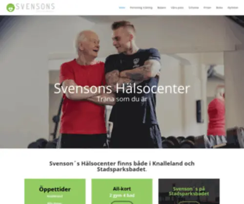 Svensonshalsocenter.se(Gym och gruppträning i Borås) Screenshot