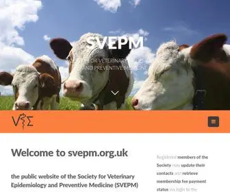 Svepm.org.uk(Society for Veterinary Epidemiology and Preventive Medicine) Screenshot