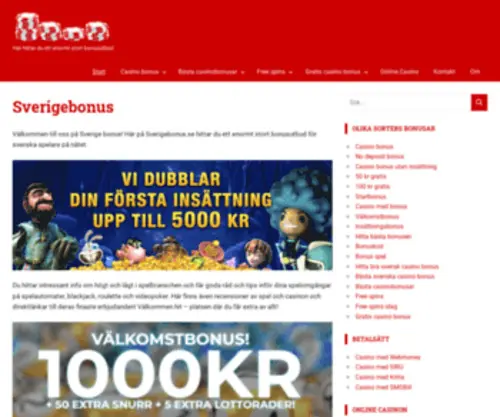 Sverigebonus.se Screenshot
