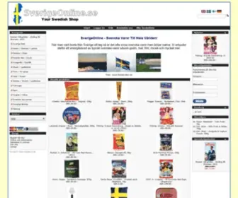 Sverigeonline.se(Swedish products and food on Internet) Screenshot