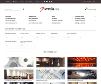 Svetila.com(Everything for lighting and luminaires) Screenshot