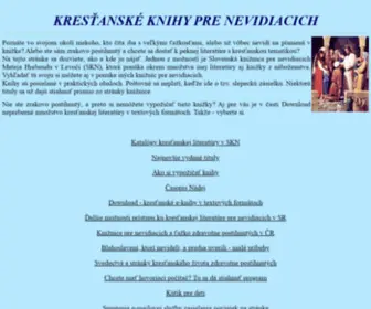 Svetlonevidiacim.sk(Krestanske knihy pre nevidiacich) Screenshot