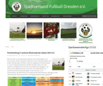 SVF-Dresden.de(Stadtverband Fußball Dresden e.V) Screenshot