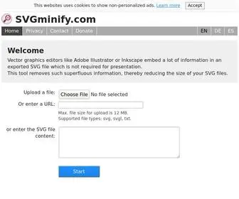 SVgminify.com(SVG Minifier) Screenshot