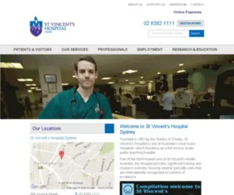 SVHS.org.au(St Vincent's Public Hospital Sydney) Screenshot