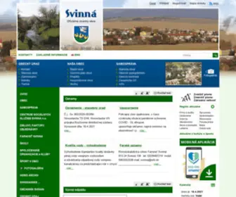 Svinna.sk(Oficiálna internetová stránka obce Svinná kde možete násjt) Screenshot