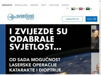 Svjetlost.ba(Očna Klinika Svjetlost Sarajevo) Screenshot