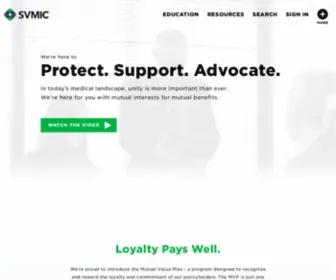 Svmic.com(SVMIC provides medical malpractice insurance) Screenshot