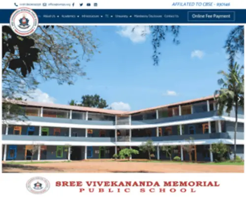 SVMPS.org(Sree Vivekanada Memorial Public School) Screenshot