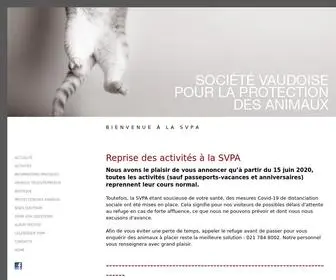 Svpa.ch(Société Vaudoise pour la Protection des Animaux) Screenshot