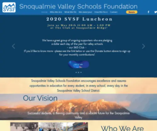 SVsfoundation.org(Snoqualmie Valley Schools Foundation) Screenshot