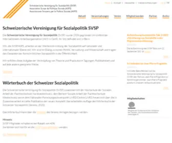 SVSP.ch(Schweizerische Vereinigung für Sozialpolitik SVSP) Screenshot