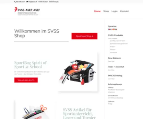 SVSS-Shop.ch(SVSS Shop) Screenshot