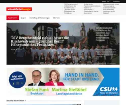 SW-Anzeiger.de(Schweinfurter Anzeiger) Screenshot