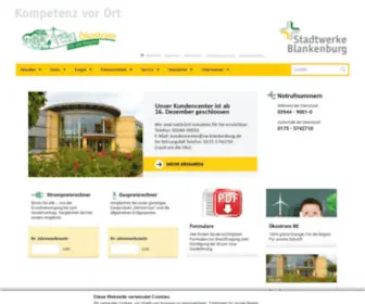 SW-Blankenburg.de(Stadtwerke Blankenburg) Screenshot