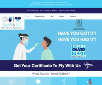 Swabandgo.co.uk(Same day PCR Test) Screenshot