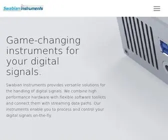 Swabianinstruments.com(Game changing instruments for your digital signals) Screenshot