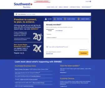Swabiz.com(Southwest Airlines Corporate Travel) Screenshot