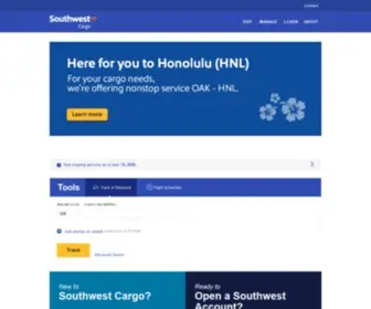 Swacargo.com(Air Cargo by Southwest Airlines) Screenshot