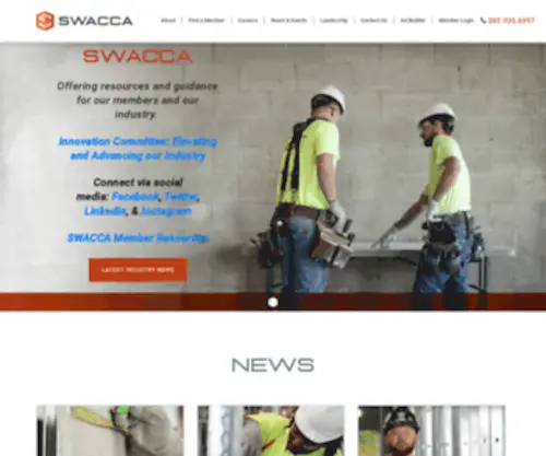 Swacca.org(National Alliance of Signatory Wall and Ceiling Contractors) Screenshot