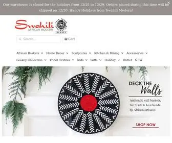 Swahilimodern.com(Handmade Fair Trade African Baskets) Screenshot