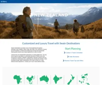 Swaindestinations.com(Customized and Luxury Travel with Swain Destinations) Screenshot
